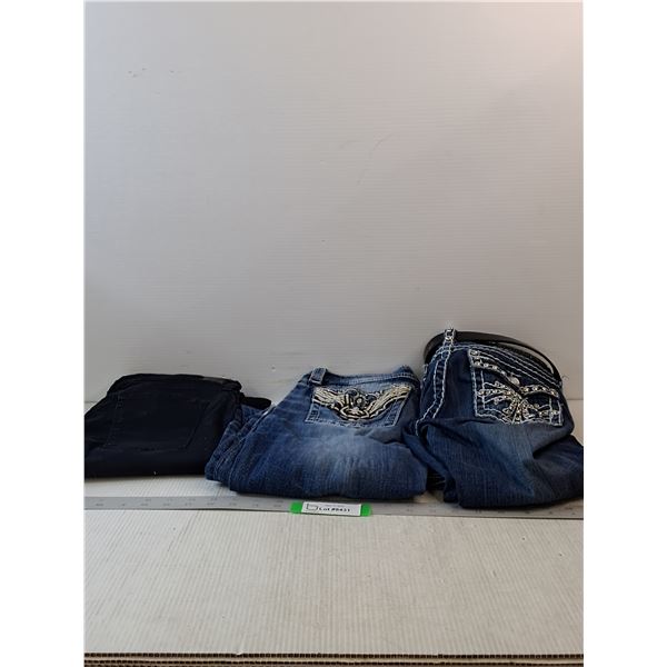 Guess Skinny Jeans(Size 32), Miss Me Jeans(Size 29) & L.A Idol(Size 7)
