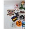 Image 4 : (2) Belt Buckles, (3) Saskatchewan Roughriders Bobble Heads, Pins, Golfball, Sticker