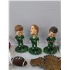 Image 5 : (2) Belt Buckles, (3) Saskatchewan Roughriders Bobble Heads, Pins, Golfball, Sticker