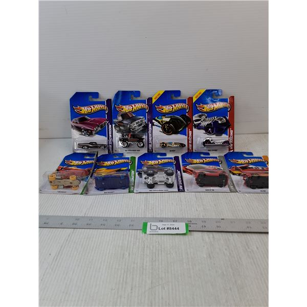 (9) Variety Of Hot Wheels Cars- Skull Crusher, Made Splash, 1901 Toyota Pickup Truck