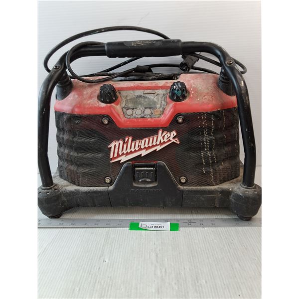 Milwaukee Job Site Radio- Powers On As Is - PICK UP