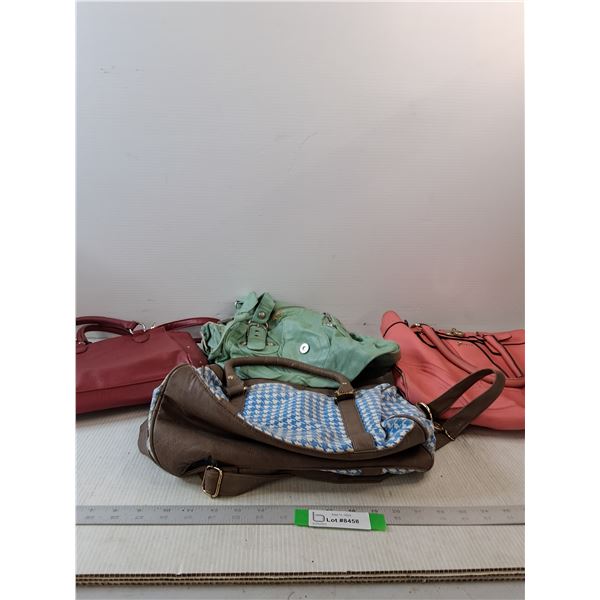 Pink Guess Purse, Red Purse, Mint Green Purse & Blue, Brown & White Purse
