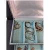 Image 3 : Vintage Jewelry Box, Crosses, Necklace Pendants, Bracelets, Earrings, Rings, Cufflinks