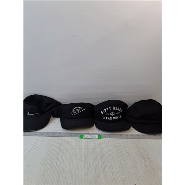(2) Nike Hat, Dirty Hands Hat & Black Hat