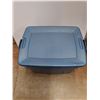 Image 2 : **Plastic Storage Tote with Lid 23" x 18" x 17", Cannot Ship