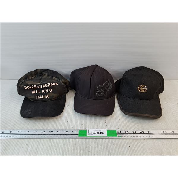 (3) Baseball Hats - Dolce & Gabbana, Gucci - Authenticity Not Guaranteed