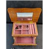 Image 2 : Vintage Wooden Jewelry Box, Bracelet, Ring, Earrings