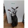 Image 1 : *Spalding Golf Club Bag, (17) Various Golf Clubs - Cannot Ship