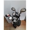 Image 2 : *Spalding Golf Club Bag, (17) Various Golf Clubs - Cannot Ship