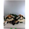 Image 1 : **(5) Wood Festive/Decorative Dolls, Misc 37"x17" -  PICK UP ONLY