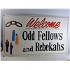 Image 4 : Large OFR Poster 43", Small OFR Info Sign 18", Rebekah Lodge 33", Wood Three Link sign 23"