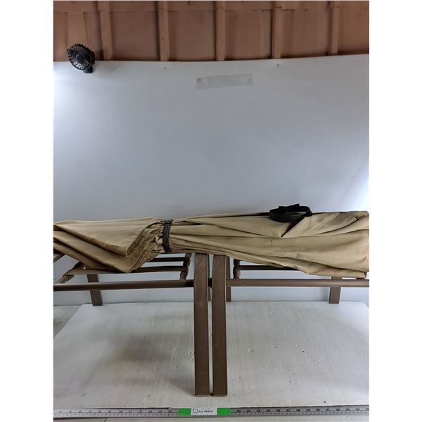 **Table Umbrella, (2) Foot Stools  -  PICK UP ONLY