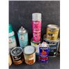 Image 3 : Various Chemicals/Sprays - Zippo Lighter Fluid, Glitter Spray, Gel Stain - Cannot Ship
