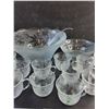 Image 3 : Glass Punch Bowl, Ladle, Bowl, Cups  -  PICK UP