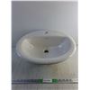 Image 1 : Glacier Bay Foremost Ceramic Bathroom Sink/Drop in Sink - Looks New 20" x 17" x 7"- PICK UP