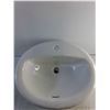 Image 2 : Glacier Bay Foremost Ceramic Bathroom Sink/Drop in Sink - Looks New 20" x 17" x 7"- PICK UP