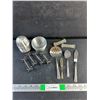 Image 1 : Knife Rests, (15) Mini Bundt Pans, Charcuterie Utensils