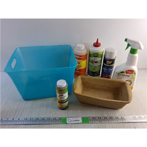 Ceramic Planter, Plant Care Products - pH Test Indicator, pH Down, Earth Dust  -  PICK UP ONLY