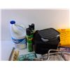 Image 3 : Raid Spray, Bleach, Miter Box, Pack Fitness Food Containers, Drill Bits, Rubber Soles, Misc