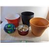 Image 1 : **(6) Planters, Soccer Ball - Cannot Ship