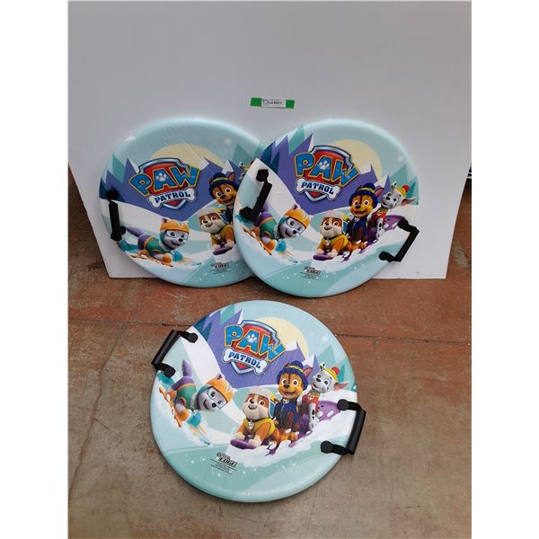 (3)  Paw Patrol Snow Slides 24" -  PICK UP ONLY