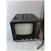 Image 4 : Vintage MTV 5" Portable Black & White Television with AM/ FM Radio - Powers On, As Is