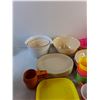 Image 2 : Tupperware Measuring Scoops, Plates, Duraware Bowls, Serving Plates, SK Stacking Doll, Plastic Cups
