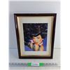 Image 1 : Framed Bettie Page Wall Art Print 12" x 14.5"