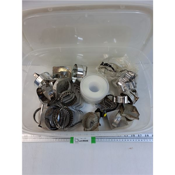 Cookie Cutters (Assorted) in Plastic Storage Container