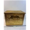 Image 1 : * Brass Hammered Art on Wooden Storage Box - 14' x 20" x 15" - PICK UP