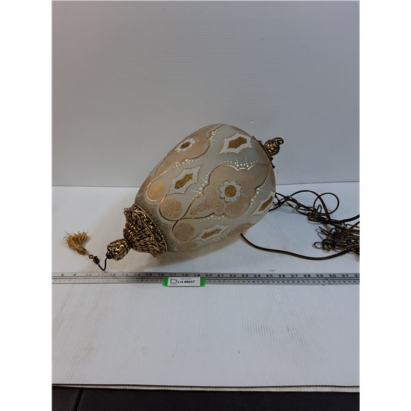 Vintage Swag Lamp - Powers On - 20" x 10"