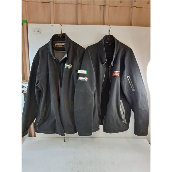 * (2) Black Spring/Fall Jackets (OuterBoundary 2XL & North End XL)