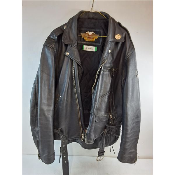* Harley Davidson Large Size Leather Jacket