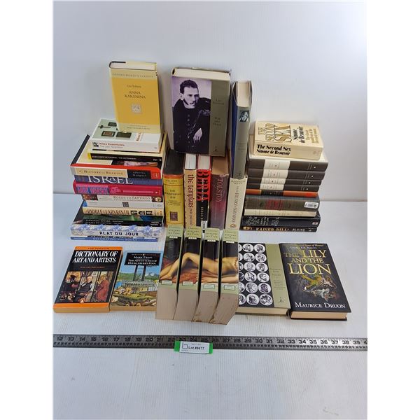 * (38) Assorted Books - Mainly Historical, Artistic & Novels - Pickup Only