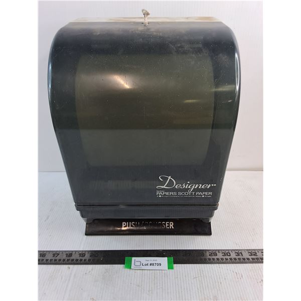 Designer Commercial Paper Towel Dispenser with Key & 3 Rolls - 11x9x16"
