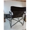 Image 2 : Foldable Adult Camping Chair with Side Tray - Some Rust  -  PICK UP ONLY
