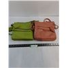 Image 1 : (2) Women's Purses (No Name Green & Bueno Dark Pink)
