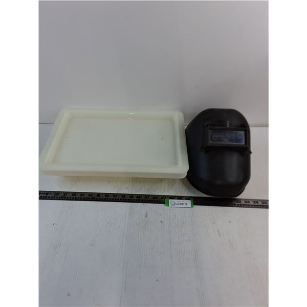 Welder's Helmet, Shallow Storage Tote - 18x12x3.5"