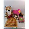 Image 1 : Various Plush Toys, Lunch Box, Wooden Horse Race Game