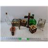 Image 1 : Tea Candle Holders, Totems, Basilur Jasper Box, Decorative Glass Bottles