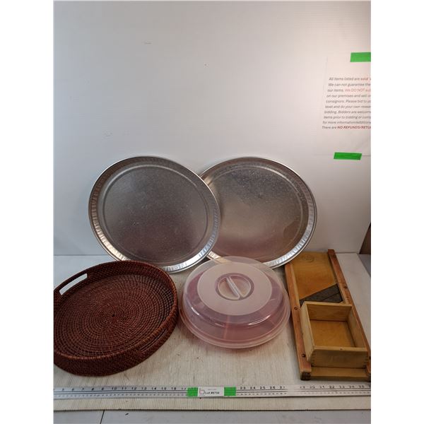 Serving Platters, Serving Tray, Divided Fruit Tray with Lid, Cabbage Cutter