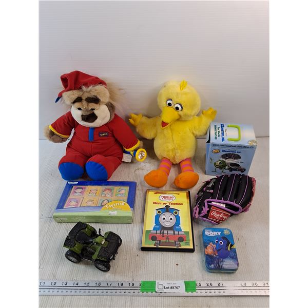 Plush Toys, Twinis Memo, Finding Dory Puzzle, Monsters Inc A Learn Aloud Book