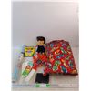 Image 1 : Washable Markers, Kids Blanket, Brain Quest, Doll, Clapper, Misc