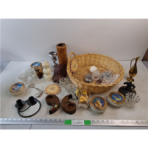 Wicker Basket, Tea Candle Holders, Bottle Opener, Face Mask Wall Decor, Misc