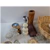Image 2 : Wicker Basket, Tea Candle Holders, Bottle Opener, Face Mask Wall Decor, Misc