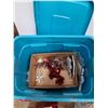Image 4 : *Plastic Storage Tote with Lid, Various Christmas Decorations - PICK UP ONLY