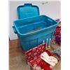 Image 5 : *Plastic Storage Tote with Lid, Various Christmas Decorations - PICK UP ONLY
