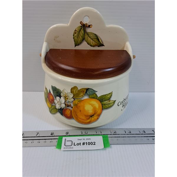 Ceramic Wall Mountable Salt Cellar/Box - 7" x 7" x 4"