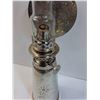 Image 4 : Sinard Oil Lamp Stainless Steel & Brass Lamp w/Wall Mount Holder - 18" Tall -  PICK UP