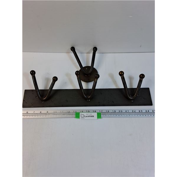 (2) Custom Made Heavy Metal Coat Hanger (Wall Mount) - 20" x 6" & 6" x 5"